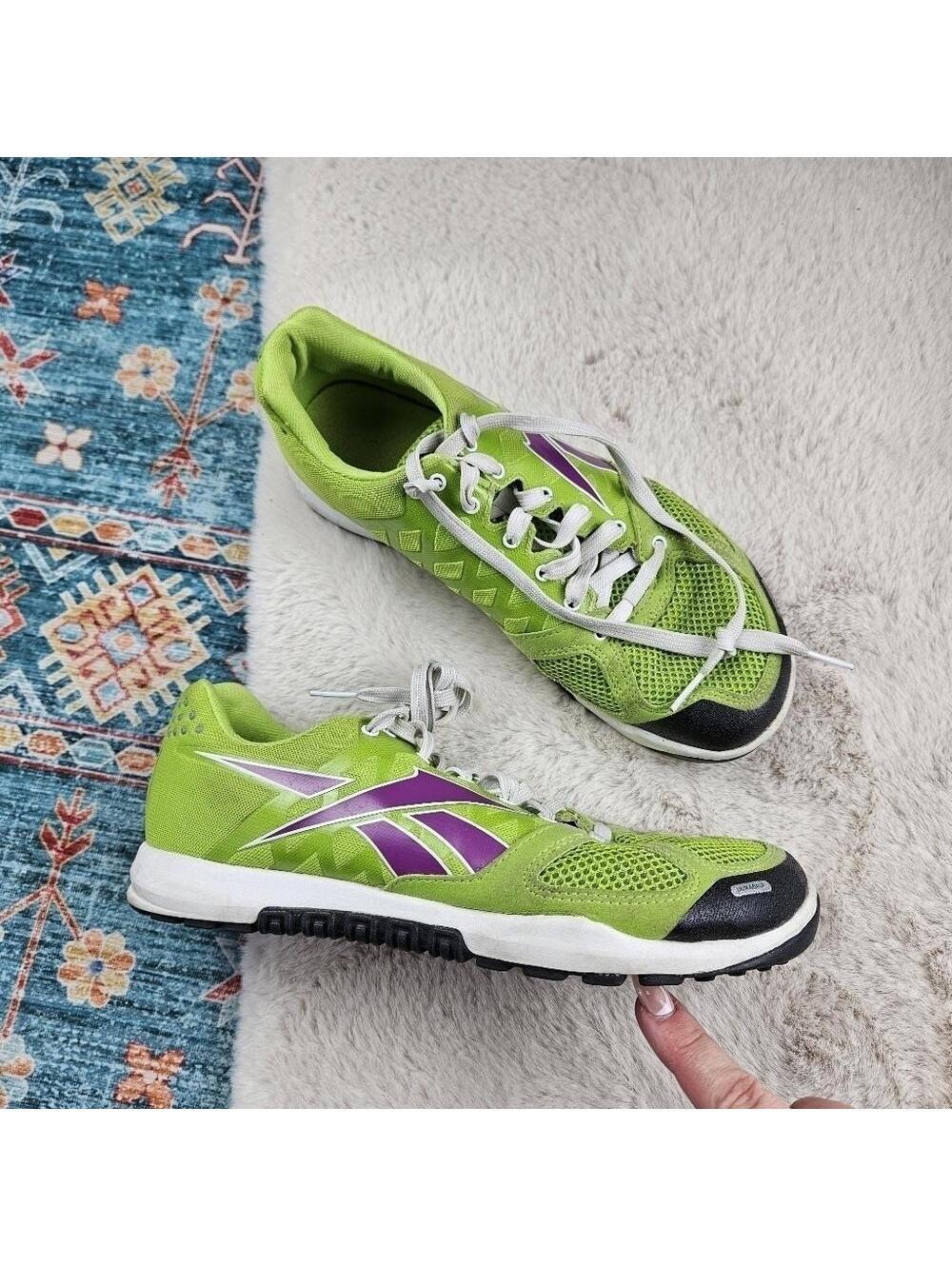 Reebok Women's Crossfit Nano 2.0 Training Shoes Green J96748 Lace Up Mesh US 9
